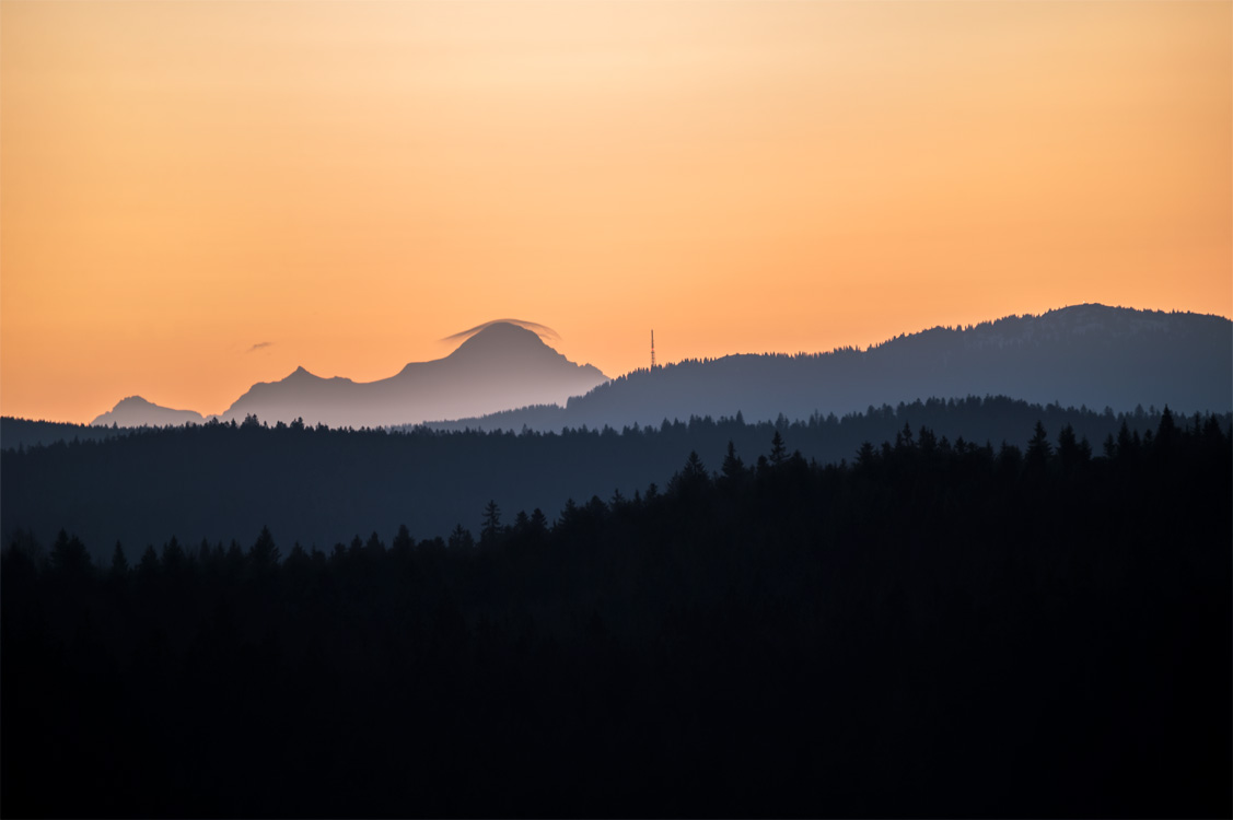 Le Mont Blanc, vu depuis Jura